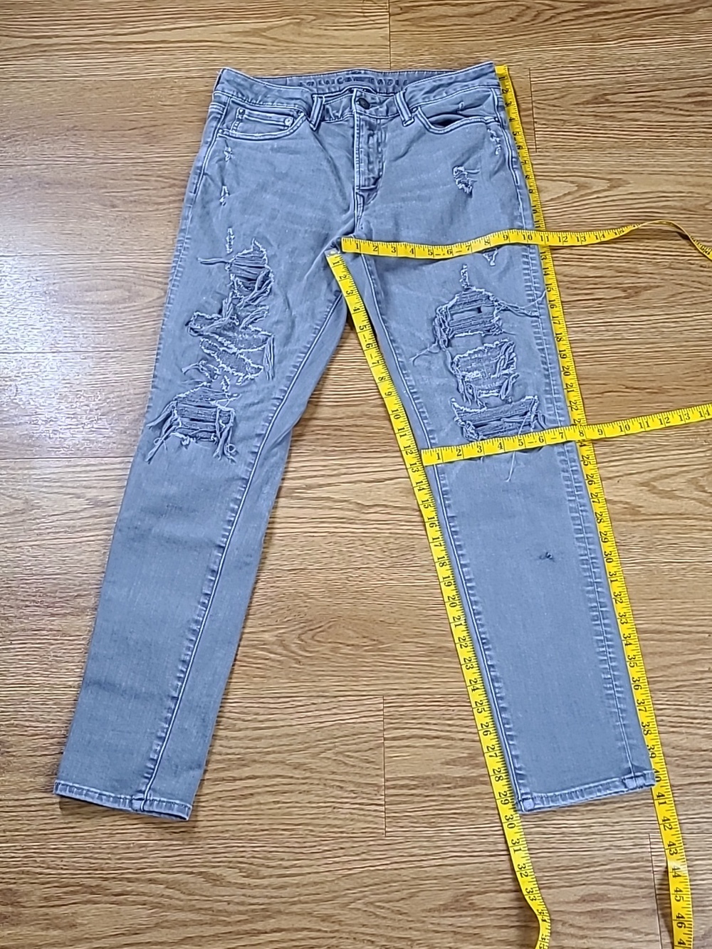 American Eagle AIRFLEX + Men's Light Gray 2020 Y2K PRE-OWNED Skinny Jean 32x29.5